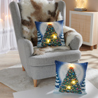 Housse de coussin LED "Sapin de Noël"
