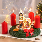 Église de Noël à LED Couronne de l'Avent