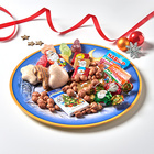 Assiette garnie "Paysage hivernal"