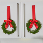 Lot de 2 couronnes pour armoire, rouge