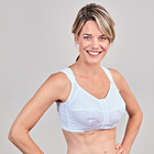 Soutien-gorge sans armatures avec ouverture devant - bonnets B, blanc