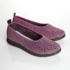 Ballerines, violet/noir
