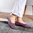 Ballerines, violet/noir