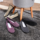 Ballerines, violet/noir