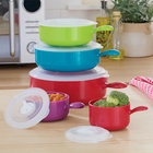 Lot de 5 casseroles pour micro-ondes