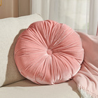 Coussin en velours "Fleur" rose