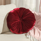 Coussin en velours "Fleur" bordeaux