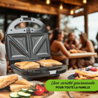 Appareil à croque-monsieur 3 en 1, gril de contact & gaufrier GOURMETmaxx