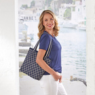 Flyknit-Shopper "Valentina" bleu-blanc