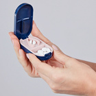 Coupe-comprimés avec boîte de rangement navy