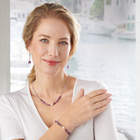 Collier d'améthyste avec perle d'eau douce