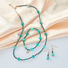 Boucles d’oreilles pendantes turquoise