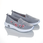 Mocassins "Ramages", gris clair