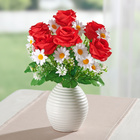 Bouquet de roses et marguerites