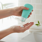 Lot de 4 flacons de voyage en silicone