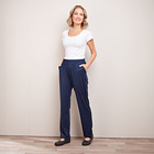 Pantalon confort en jersey, bleu