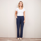 Pantalon confort en jersey, bleu