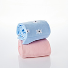 2 paires de bas de contention légère "Fleurs", rosé + bleu