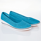 Ballerines "Dentelle", turquoise