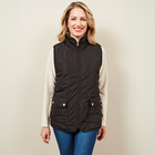 Gilet sans manches réversible "Emilia", noir