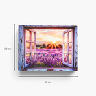Tableau mural en métal "Champ de lavande"