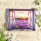 Tableau mural en métal "Champ de lavande"
