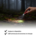 Lot de 4 lampes de poche porte-clés à LED