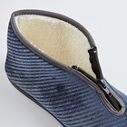 Chaussons bottillons zippés, bleu