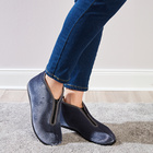 Chaussons bottillons zippés, bleu