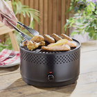 Barbecue au charbon de bois avec ventilateur