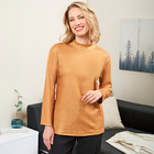 Lot de 2 T-shirts manches longues, camel et imprimé