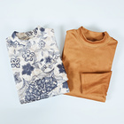 Lot de 2 T-shirts manches longues, camel et imprimé