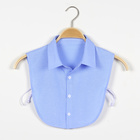 Faux cols bleu et blanc – lot de 2