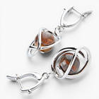 Boucles d'oreilles "Oeil de tigre"