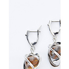 Boucles d'oreilles "Oeil de tigre"