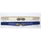 Ceinture stretch - Lot de 2 - bleu marine + taupe
