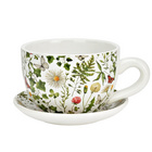 Pot de fleurs Tasse à plantes "Plantes" en céramique petite