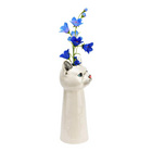 Vase Tête de chat en céramique Blanc