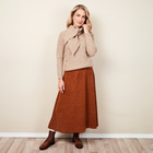 Pull en maille avec lavallière, beige