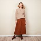 Pull en maille avec lavallière, beige