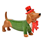 Figurine "Chien Teckel" en céramique