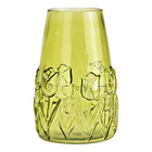 Vase avec décor floral vert hauteur 22 cm