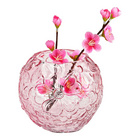 Vase à décor floral rose hauteur 13 cm