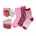 Lot de 3 chaussettes pour femmes "Coeurs" en boîte cadeau