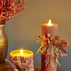Bougie LED élancée « Feuilles d’automne » Eldo