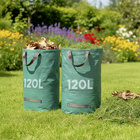 Lot de 2 sacs à déchets de jardin (120 l chacun)