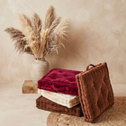 Coussin rehausseur en velours - bordeaux