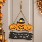 Plaque de porte « Halloween » avec craie