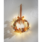 Couronne d'automne avec éclairage LED