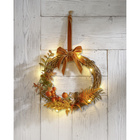 Couronne d'automne avec éclairage LED